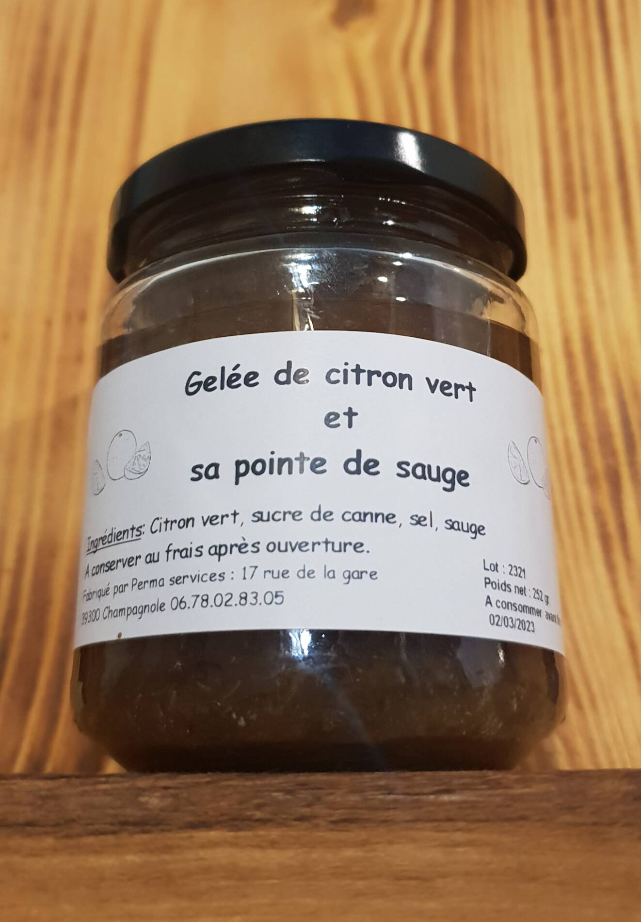 JuratypiquGelée de citron vert et pointe de sauge